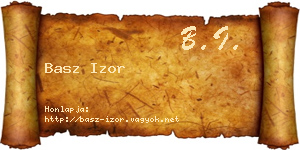 Basz Izor névjegykártya